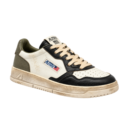 Autry Super Vintage Low | Biały / Czarny / Oliwkowy | SV46
